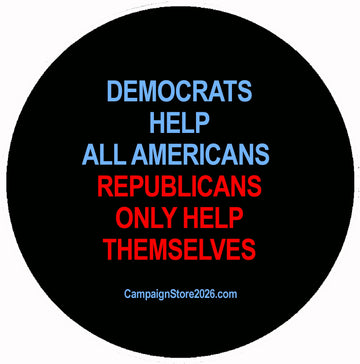 Democrats vs Republicans Pin