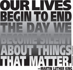 Martin Luther King Speak Out Bumper Sticker