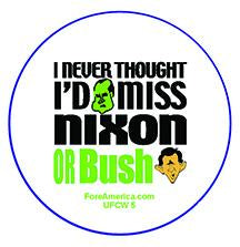 Never Thought I'd Miss Nixon & Bush Pin