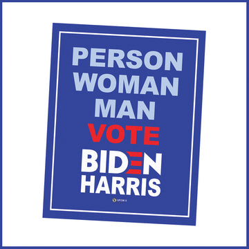 Person, Woman Man Vote Biden-Harris Window Sign