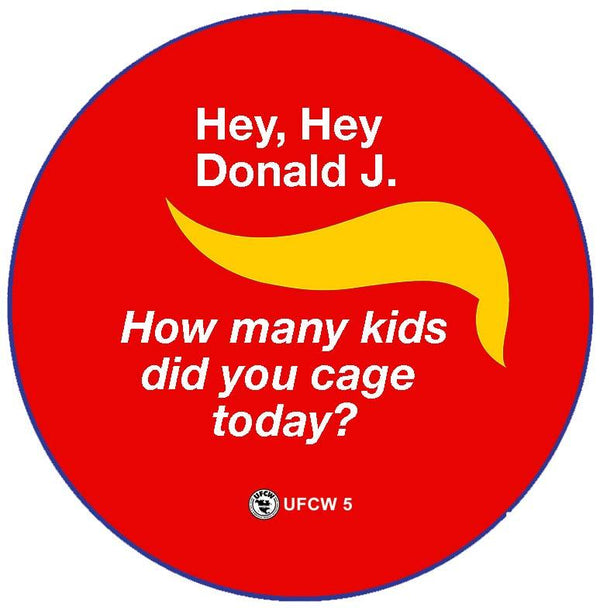 Hey, Hey Kids In Cages Pin