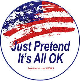 Just Pretend It's All OK Pin