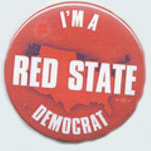 I'm a Red State Democrat Pin