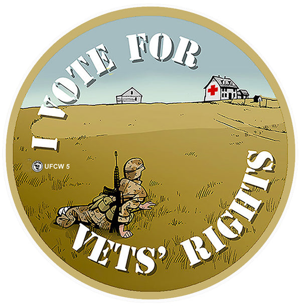 Vote For Vets Rights Pin